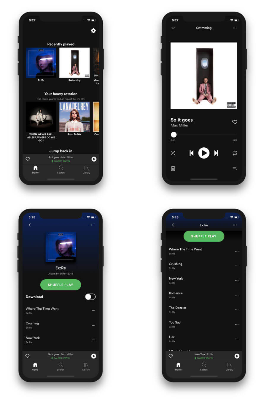 preview of Spotify UI Clone